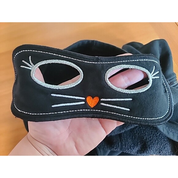 Cat And Jack Size 10/12 Black Jacket With Cat Mask - Picture 3 of 11